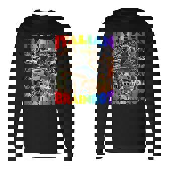 バイラルイタリアンブレインロットミーム-イタリアンブレインロット。 長袖Tシャツ - Kawaiitshirt