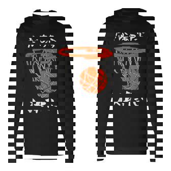 バスケ 面白tシャツ おもしろ 服 ネタ バスケットボール メンズ おもしろグッズ バスケ部 ウケ 下ネタ 長袖Tシャツ - Kawaiitshirt