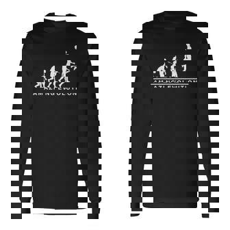 バスケットボール アメージング 進化論 面白い バスケ パロディ イラスト 長袖Tシャツ - Kawaiitshirt