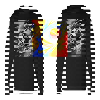 バスケットボール チーム スポーツ カラフル ボール バスケットボール愛好家 長袖Tシャツ - Kawaiitshirt