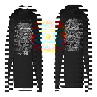 バスケットボール選手 アーバン グラフィック ノベルティ ビンテージアート 長袖Tシャツ - Kawaiitshirt