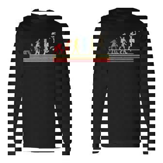 バスケットボール選手のためのレトロなバスケットボールエボリューションダンキング。 長袖Tシャツ - Kawaiitshirt