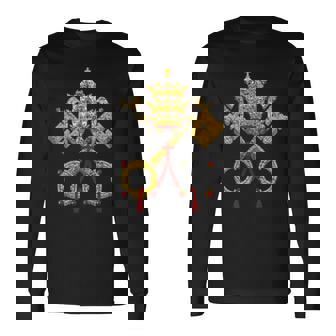 バチカン市の旗 アームコート ローマ セントペターズスクエア 長袖Tシャツ - Kawaiitshirt