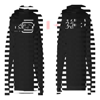 バッテリー1 – バッテリー1 I おもしろ低エネルギーパーセント 長袖Tシャツ - Kawaiitshirt