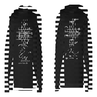 バッハ ミュージカル シグネチャー ノテーション 音楽 クラシック 長袖Tシャツ - Kawaiitshirt