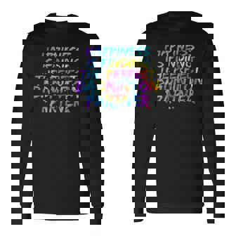 バドミントン ダブルスのパートナー選手 バドミントン チーム 長袖Tシャツ - Kawaiitshirt