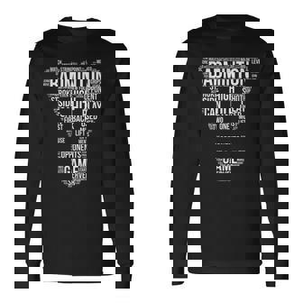 バドミントン用語 ワードクラウド バドミントンギフト バドミントンプレーヤー 長袖Tシャツ - Kawaiitshirt