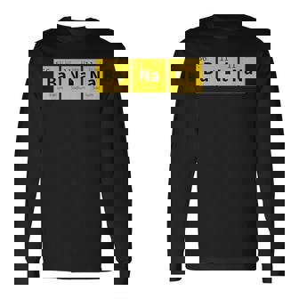 バナナおかしい化学元素周期表食品科学 長袖Tシャツ - Kawaiitshirt