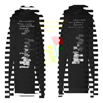 バラの言葉が入った星の王子様 長袖Tシャツ - Kawaiitshirt
