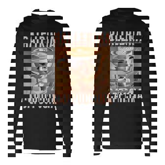 バレリーナ カプチーナ Ai 生成 キャラクター イタリアン ブレイン 長袖Tシャツ - Kawaiitshirt