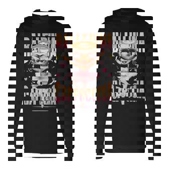 バレリーナ カプチーナ イタリアン ブレイン ロート ファニー カプチーノ ミーム 長袖Tシャツ - Kawaiitshirt