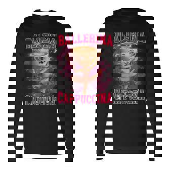 バレリーナ カプチーナ イタリアーナ ブレイン 長袖Tシャツ - Kawaiitshirt