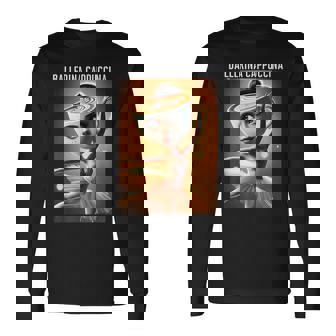 バレリーナ カプチーノ 面白い イタリアン ブレイン レッド 長袖Tシャツ - Kawaiitshirt