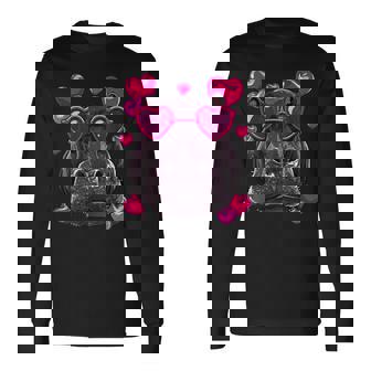 バレンタイン カバ シャツ かわいい カバ 動物 カバ 恋人 長袖Tシャツ - Kawaiitshirt