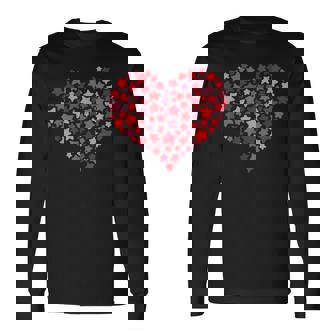 バレンタインデーのプレゼント かわいいラブハート スター カップルalentine's Day Cute Love 長袖Tシャツ - Kawaiitshirt