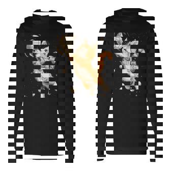 バレーボール選手のかわいいバレーボール猫。 長袖Tシャツ - Kawaiitshirt