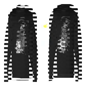 バンクシーの死神時計 長袖Tシャツ - Kawaiitshirt