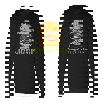 バーガータイム 長袖Tシャツ - Kawaiitshirt