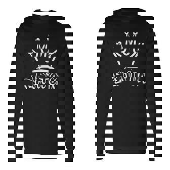 バートンのファミリーネーム クールなバートンの名前とロイヤルクラウン 長袖Tシャツ - Kawaiitshirt