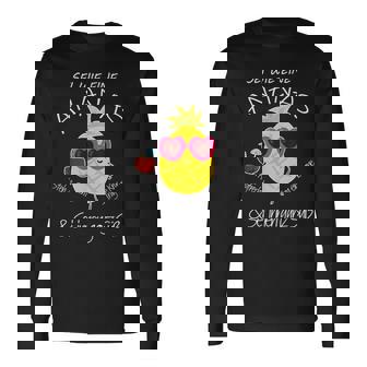 パイナップル サングラス アロハ ビーチ ハワイアン ハワイ 長袖Tシャツ - Kawaiitshirt