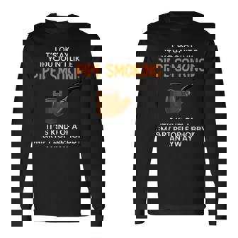 パイプスモーキング スマートピープル パイプスモーキング 長袖Tシャツ - Kawaiitshirt