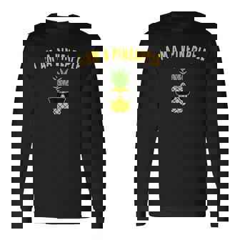 パインアップル おもしろ フルーツ ファンキー パイナップル アロハ ビーチ ハワイアン サングラス 長袖Tシャツ - Kawaiitshirt