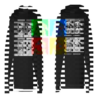 パグ 面白いtシャツ 犬 かわいい メンズ 子供 おもしろ 服 雑貨 グッズ ネタ わんこ イヌ 黒パグ 長袖Tシャツ - Kawaiitshirt