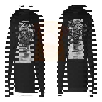 パグチョコレート 長袖Tシャツ - Kawaiitshirt