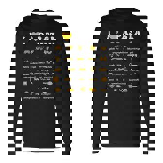 パスタタイプ スパゲッティヌードル イタリア ギフトパスタ 長袖Tシャツ - Kawaiitshirt