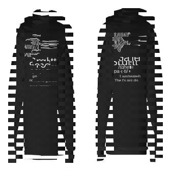 パスタ好きを意味する面白いスパゲッティ。 長袖Tシャツ - Kawaiitshirt