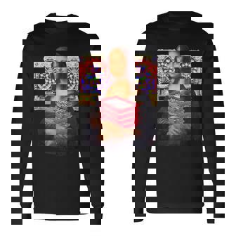 パチンカス 面白いtシャツ モナリザ パチンコ ギャンブル メンズ おもしろ 服 おもしろグッズ ネタ ウケ狙い 長袖Tシャツ - Kawaiitshirt