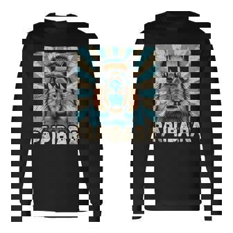 パピバラ おもしろカピバラ 最高のお父さん 父の日 カピバラ 長袖Tシャツ - Kawaiitshirt