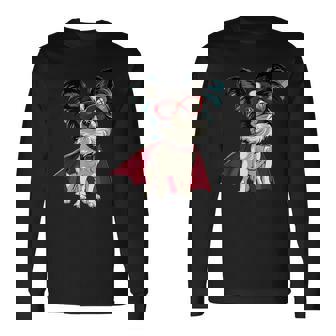 パピヨンドッグ-パピヨン 長袖Tシャツ - Kawaiitshirt