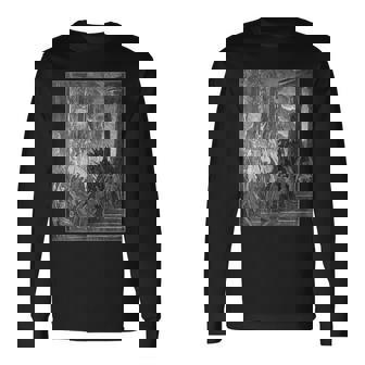 パラダイス・ロスト「ハイ・オン・ア・スローン」ギュスターヴ・ドレ・アート 長袖Tシャツ - Kawaiitshirt