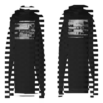 パリ エッフェル塔 ライト ビンテージ写真 お土産 イベント 長袖Tシャツ - Kawaiitshirt