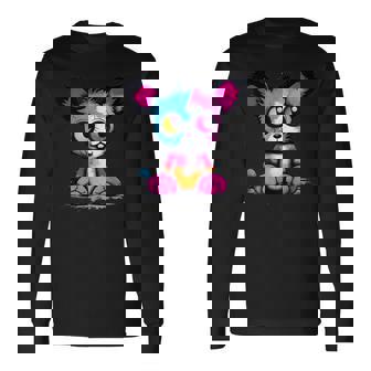 パンク モンスター 都会のぬいぐるみ くま 不気味でかわいい 怖い 長袖Tシャツ - Kawaiitshirt