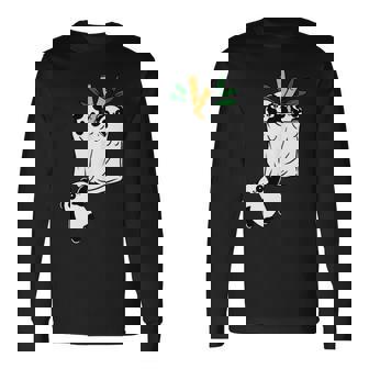 パンダのポケットに入ったパンダ 長袖Tシャツ - Kawaiitshirt