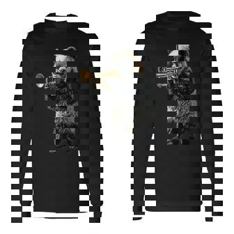 パンダトランペット 長袖Tシャツ - Kawaiitshirt