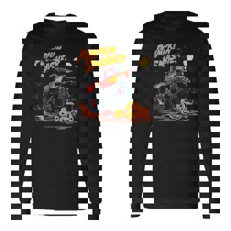 パンプキンスマッシャー モンスタートラック ハロウィン ジャック・オー・ランタン 長袖Tシャツ - Kawaiitshirt