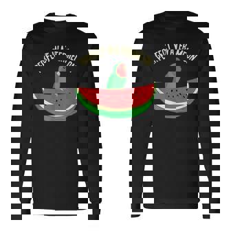 パーフェクトスイカラブバード、バーブミーム、グリーンオウムフルーツ 長袖Tシャツ - Kawaiitshirt