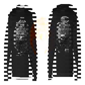ヒグマ グリズリー ベア ブラザーズ フォレスト ワイルド ヒグマ 長袖Tシャツ - Kawaiitshirt