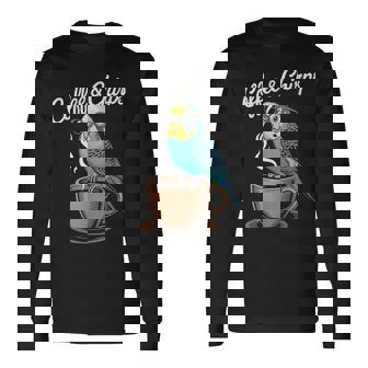 ヒップスター セキセイインコ コーヒー セキセイインコ 長袖Tシャツ - Kawaiitshirt