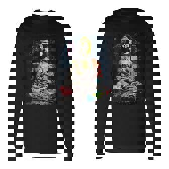 ヒップホップ Y2k Hip Hop ヴィンテージ レトロ ヒップスター エッジー ストリートウェア 仏陀 長袖Tシャツ - Kawaiitshirt