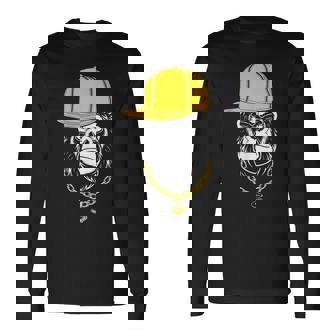 ヒップホップ ゴリラ ラッパー 長袖Tシャツ - Kawaiitshirt