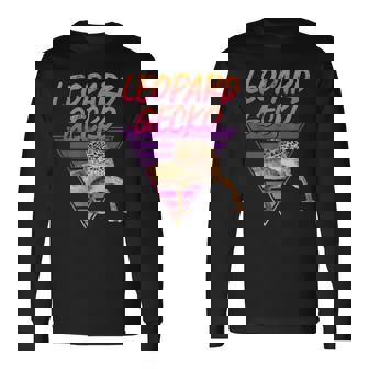 ヒョウ ヤモリ 80'Saporwave 長袖Tシャツ - Kawaiitshirt
