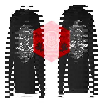 ヒョウタンツギ 和柄ヘキサゴン Ctezuka Productions 長袖Tシャツ - Kawaiitshirt