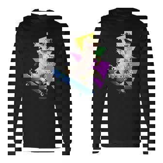 ヒョウモントカゲモドキ スケートボードのトカゲ 長袖Tシャツ - Kawaiitshirt