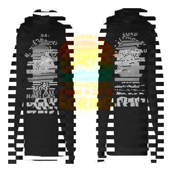 ヒョウモントカゲモドキ 爬虫類 小さな恐竜を飼っています 長袖Tシャツ - Kawaiitshirt