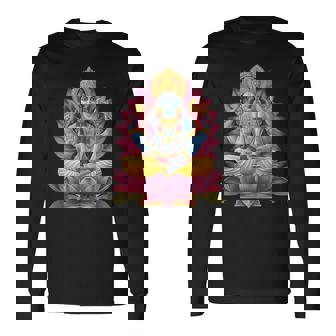 ヒンドゥー教の神ヴィシュヌ ヴィシュヌ ヒンドゥー教 守護の象徴 長袖Tシャツ - Kawaiitshirt