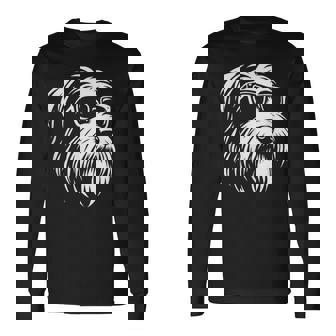 ビアデッド・コリー サングラス 犬 グラフィック デザイン 長袖Tシャツ - Kawaiitshirt